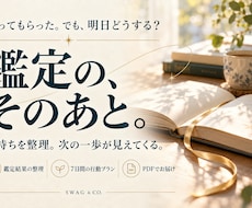 占い・鑑定結果を整理し次の行動プランを作ります イメージ1