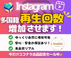 Instagramの多国籍再生回数を増加させます イメージ1