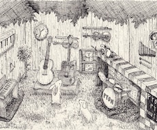 絵本作家が描くペン画イラスト20×20cm作ります イメージ1
