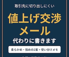 値上げ交渉メールを営業経験者が代わりに書きます イメージ1
