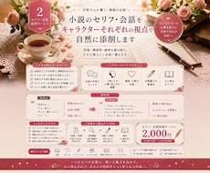 小説のセリフ・会話をキャラ目線で自然に添削します イメージ1