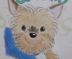 大好きな愛犬の似顔絵を描きます イメージ1