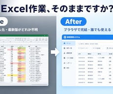 Excelの手作業をWebツールに変えます イメージ1