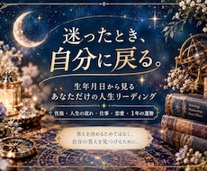 生年月日から自分を知る人生リーディングをします イメージ1