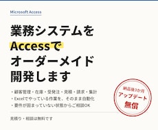 Accessで業務システムオーダーメイド開発します イメージ1