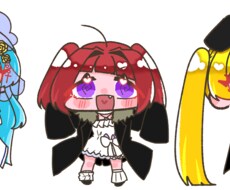 もちもちキラキラなSDイラストかきます イメージ1