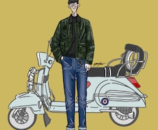 理想のコーディネートをイラストで描きます SNSのアイコンにおすすめです!