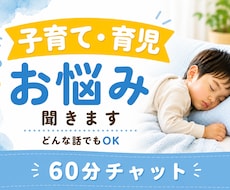 子育て・育児60分チャットでパパママに寄り添います 育児疲れ｜ワンオペ｜寝不足｜癇癪｜孤独｜不安｜イライラ｜