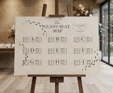 魔法の地図風の席次表ボードを作成します パネル印刷・配送までお任せ！データのみ購入もOKです！