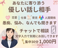 30分あなたに寄り添う優しい話し相手になります イメージ1