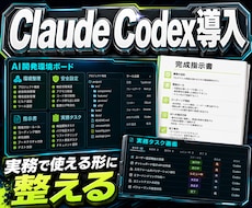 Claude/Codex導入を実戦化します 開発環境と運用ルールを一緒に整備
