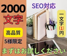 ２０００文字一文字１円×１０記事！SEO対応します 低単価で大量のブログ記事が必要な方必見！！