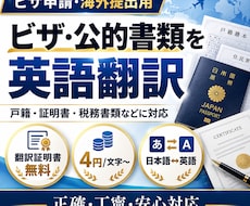 ビザ・公的書類を英語翻訳します イメージ1