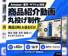 Amazon・楽天の商品紹介動画を丸投げ制作します イメージ1