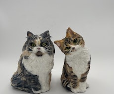 ペットの猫ちゃんのかわいい張子人形をつくります こだわりは可愛く！優しい風合いの張子です