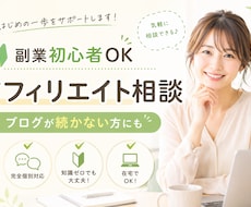 ブログ相談可、SNSアフィリエイトをコンサルします 初心者OK｜SNS集客導線設計を伴走型支援サポート