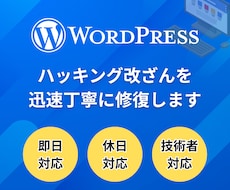 ハッキングされたWordPressを修復します 事前調査無料｜土日祝深夜作業可｜Web歴20年の技術者が対応
