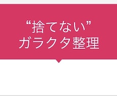 捨てない！ガラクタ整理のポイントをお教えします 捨てない！でも家の中はスッキリさせたい！を両立させます。
