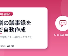 会議の議事録・要約・タスク化をAIで自動化します 録音/文字起こしからAIが要約・ToDo抽出・共有まで自動化
