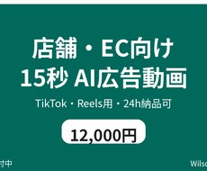 店舗・EC向け 15秒 AI広告動画を作ります イメージ1
