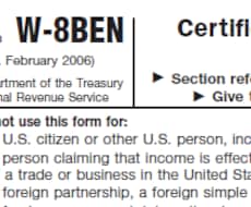 W-8BEN（米国非居住者免税）フォームの入力の仕方を教えます。