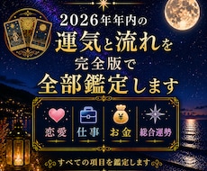 2026年、年内運を総合的にボリューム鑑定します イメージ1