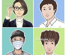 いい感じでカッコいい似顔絵を描きます イメージ1