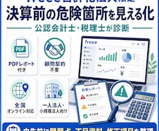freee法人の決算前診断を行います イメージ1