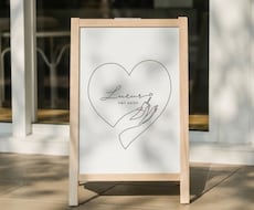 シンプルかわいい手書きロゴイラストを制作します 【５名様限定価格】サロン、カフェ、菓子店、ハンドメイドなどに