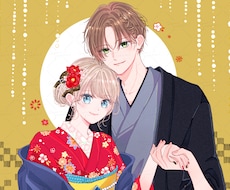 キラキラしたアイコンイラスト描きます 男の子も女の子もお任せください✩︎⡱