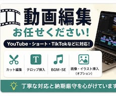 YouTubeなどの動画編集します イメージ1