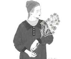 雰囲気あるモノクロイラスト描きます イメージ1