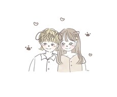 カップル夫婦お子さんご自身の似顔絵を描きます イメージ1