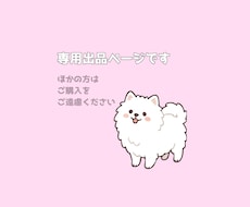 こちらは専用出品になります 事前にご契約いただいた方との専用出品ページです