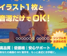 シンプルなMV動画の編集承ります イメージ1