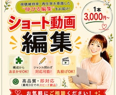 伸びる編集をお届け！ショート動画丸投げできます イメージ1