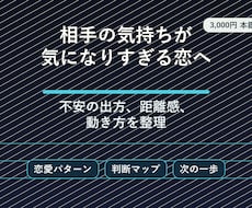 相手の気持ちが気になりすぎる恋を整理します イメージ1