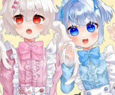 目が綺麗なかわいい絵柄で描いてます イメージ1