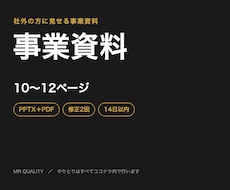 投資家に見せる事業資料を作ります イメージ1