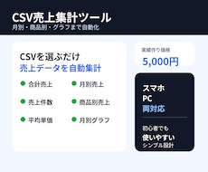 Pythonで売上分析ツールを作ります イメージ1