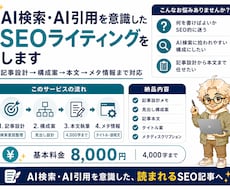 SEO記事を設計から本文まで作成します 記事設計→構成案→本文→メタ情報まで対応
