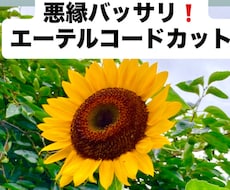 邪魔なしがらみや縁をエーテルコードカットします イメージ1