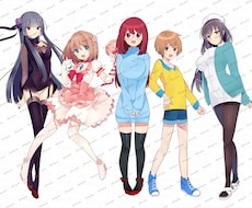 あなただけのオリジナルキャラクター制作します 商用利用可！ゲームなどに使える背景なしの立ち絵です。