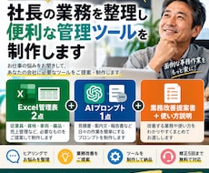 社長の業務を整理し便利な管理ツールを制作します イメージ1