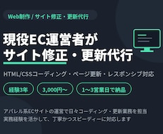現役EC運営者がサイトの修正・更新を代行します イメージ1