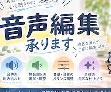 音声編集します ナレーション、朗読などの音声編集をします