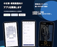 中古車・車両業務向けアプリを開発します 中古車検査の実務経験を活かし現場目線で開発します