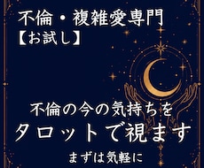 不倫の今の気持ちをお試しで視ます イメージ1