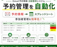 Gmail予約情報を自動整理します 予約管理の手間を大幅に削減します