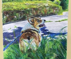 家族の肖像画(ペット)などを描かせていただきます 肖像画、風景画を、クレヨンや鉛筆で描かせていただきます。